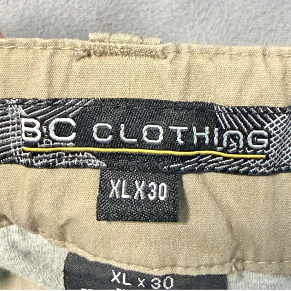 BC Clothing Cargo Hiking Pants Mens XLx30 Tan Lined Outdoor Utility Straight Leg